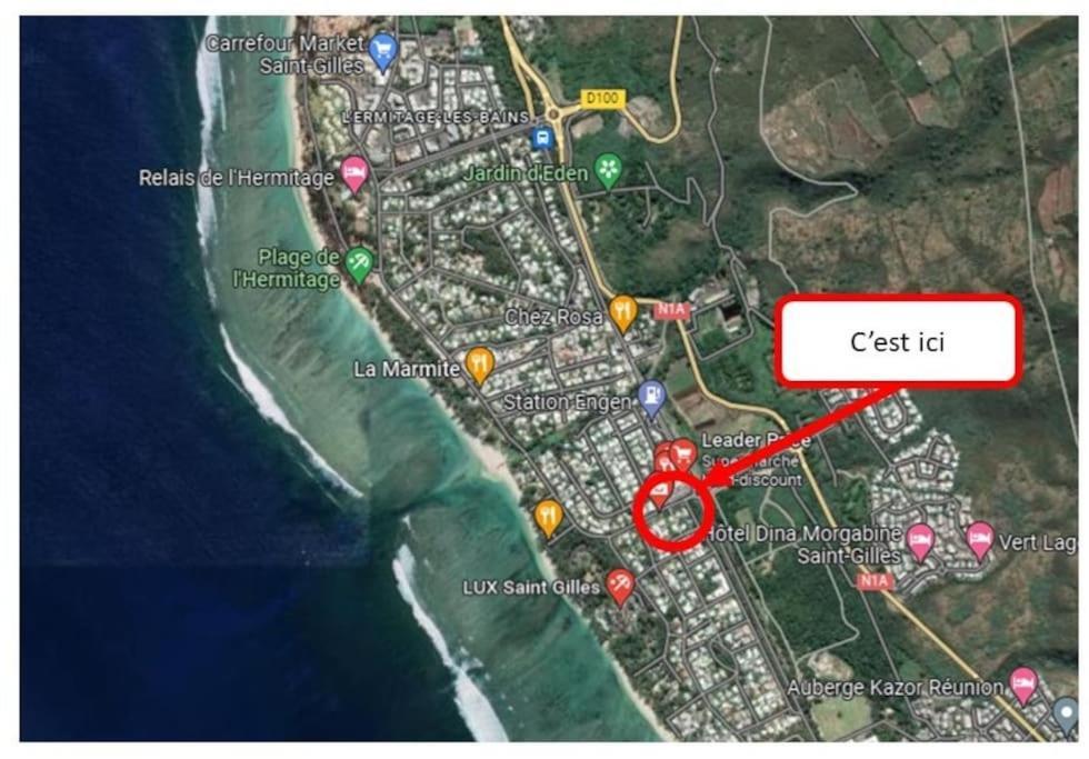 Kazacoco Bungalow A 5 Min A Pieds Du Lagon La Saline Les Bains Zewnętrze zdjęcie